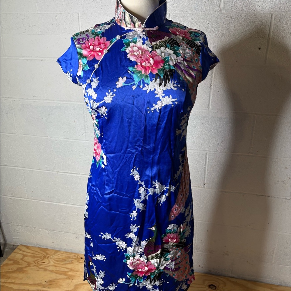 Floral Blue Midi Dress